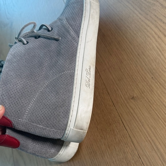 Del Toro Gray Chukka Boots with Red Accents - 12 - Picture 7 of 12